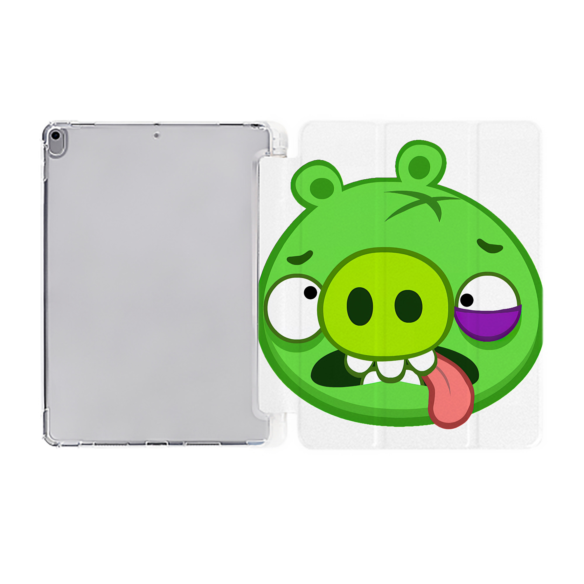 （画像用） Angry Birds アングリーバード IPad ケース ペン収納付き 三つ折りスタンド PUレザー×シリコン 対応機種9.5/10.5/10.9インチ